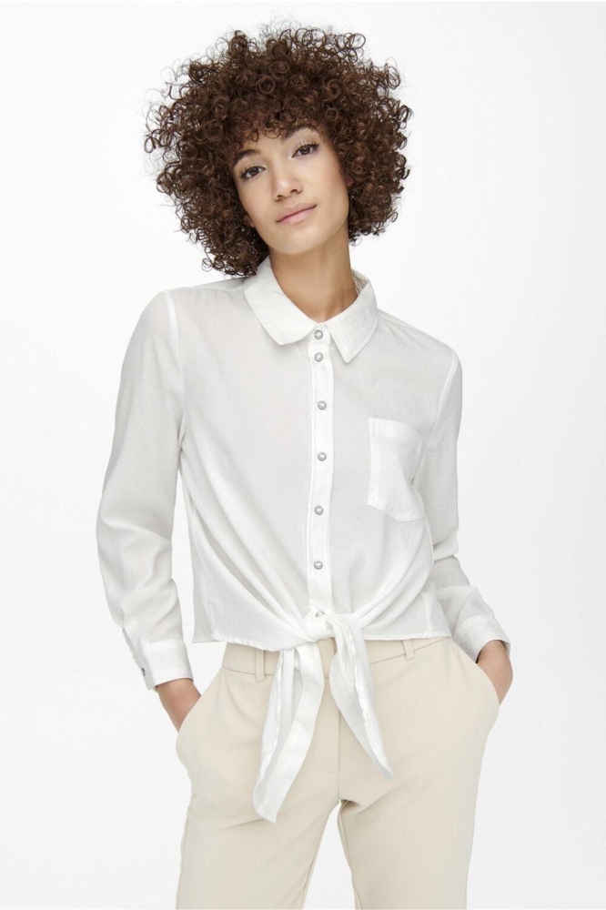 ONLLECEY LS KNOT SHIRT NOOS 15195910 Cloud Dancer
